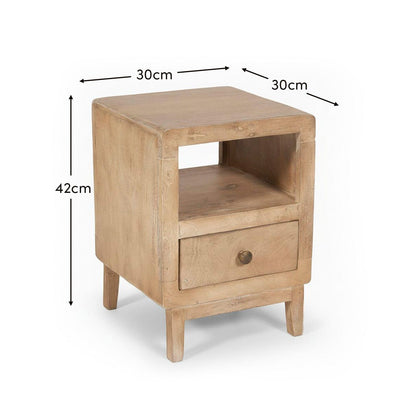 Colton Mango wood Bedside Table - Set of 2 - Laura James 