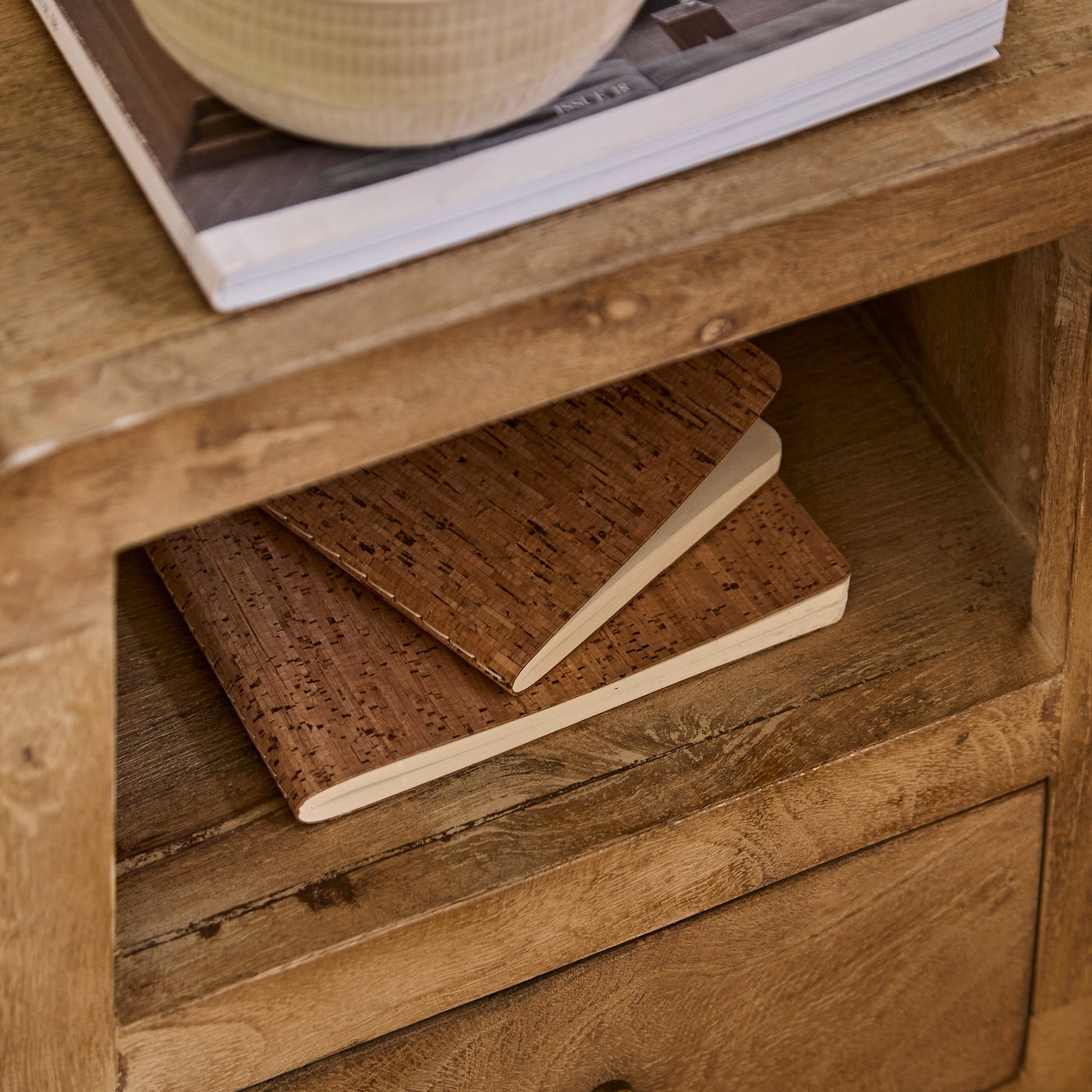Colton Mango wood Bedside Table - Set of 2 - Laura James 