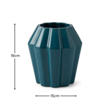 Como 16cm Glass Vase - Lagoon Teal - Laura James