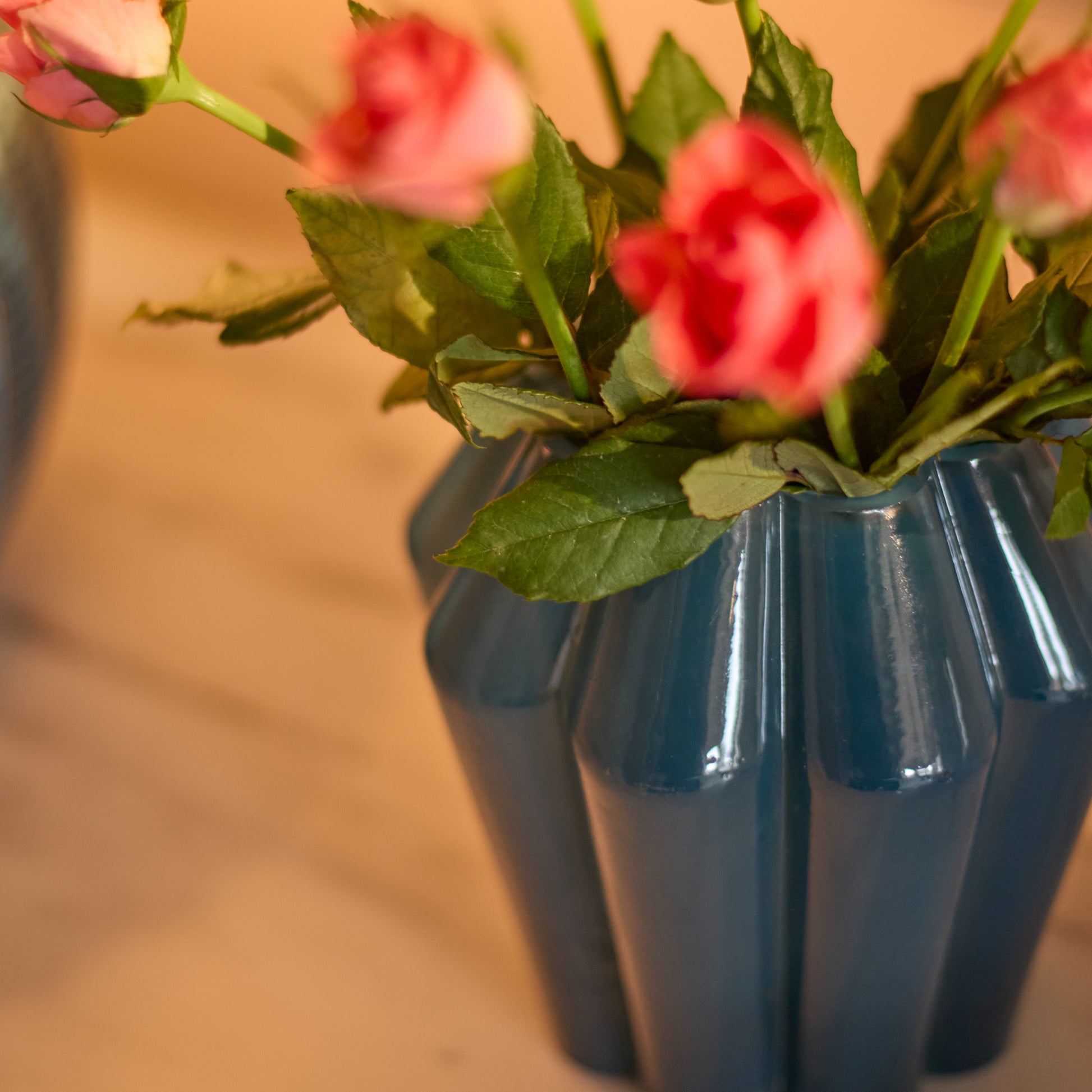 Como 16cm Glass Vase - Lagoon Teal - Laura James