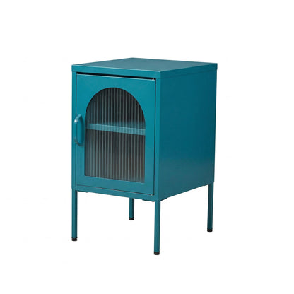 Conan Metal Bedside Table - Lagoon Teal - Laura James