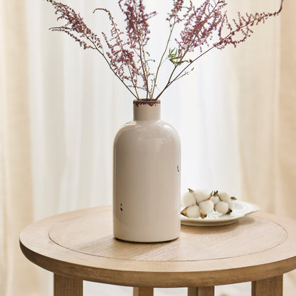 Corsino 22cm Ceramic Vase - Off White - Laura James