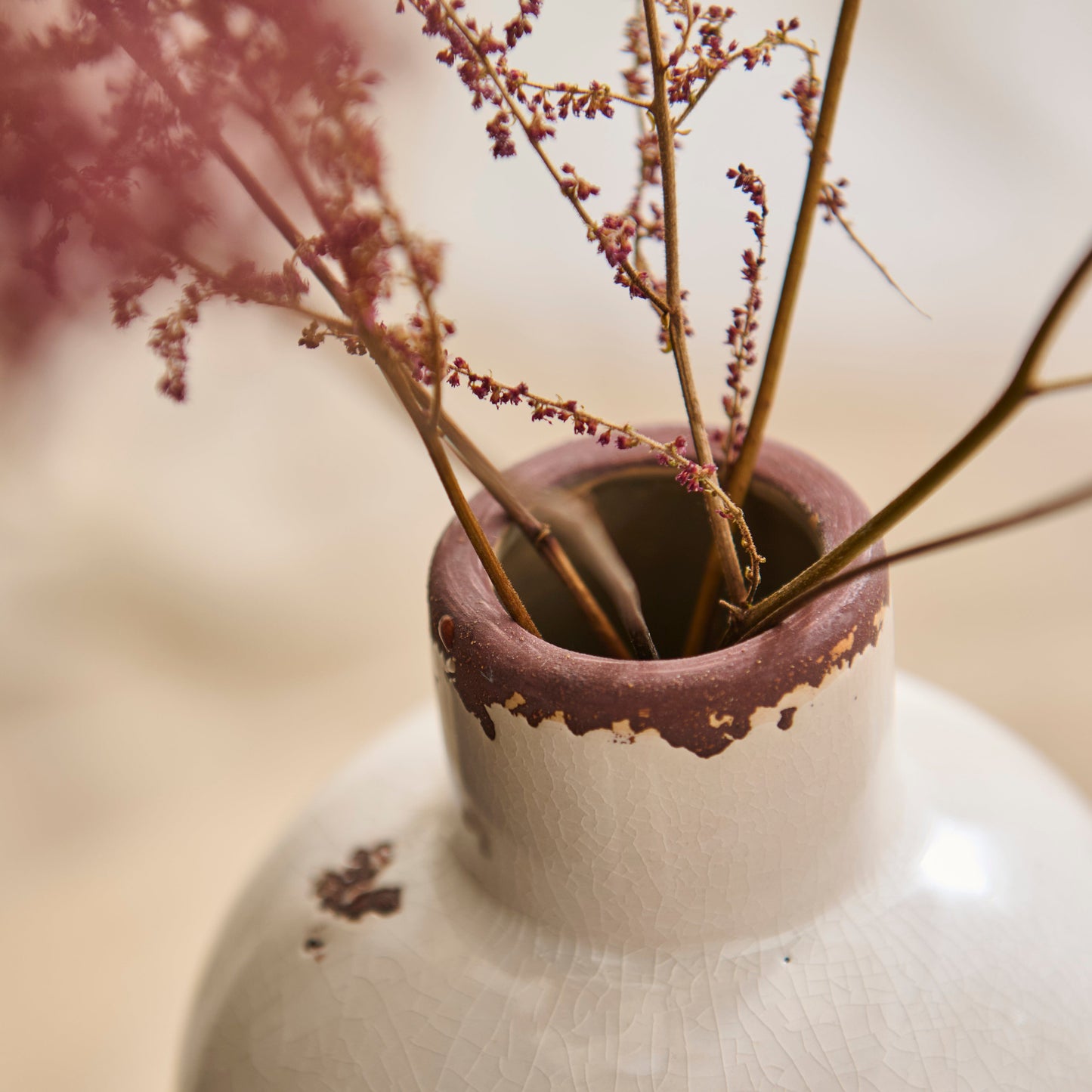 Corsino 22cm Ceramic Vase - Off White - Laura James