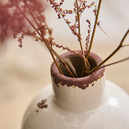 Corsino 22cm Ceramic Vase - Off White - Laura James