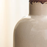 Corsino 22cm Ceramic Vase - Off White - Laura James