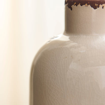 Corsino 22cm Ceramic Vase - Off White - Laura James