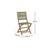 Cove White Acacia Garden Chair - Set of 2 - Mottled Green Rope
