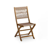 Harlyn 4 Seater Wooden Garden Dining Set with Cove Natural Chairs - 160cm - Laura James