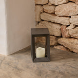 Coxley 25cm Iron Lantern - Nickel - Laura James