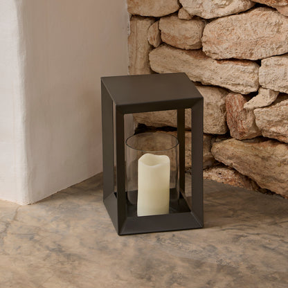Coxley 32.5cm Iron Lantern - Nickel - Laura James