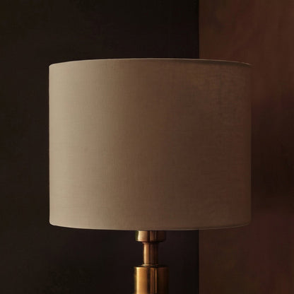 Alderton 18cm Cotton Drum Lamp Shade - Taupe