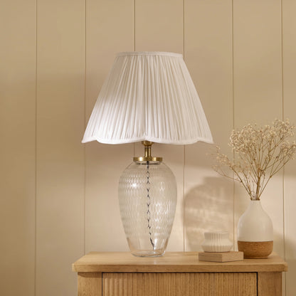 Cranbourne 28cm Glass Lamp Base - Clear - Laura James 