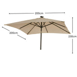 Cream Parasol - 2m Square - Laura James 