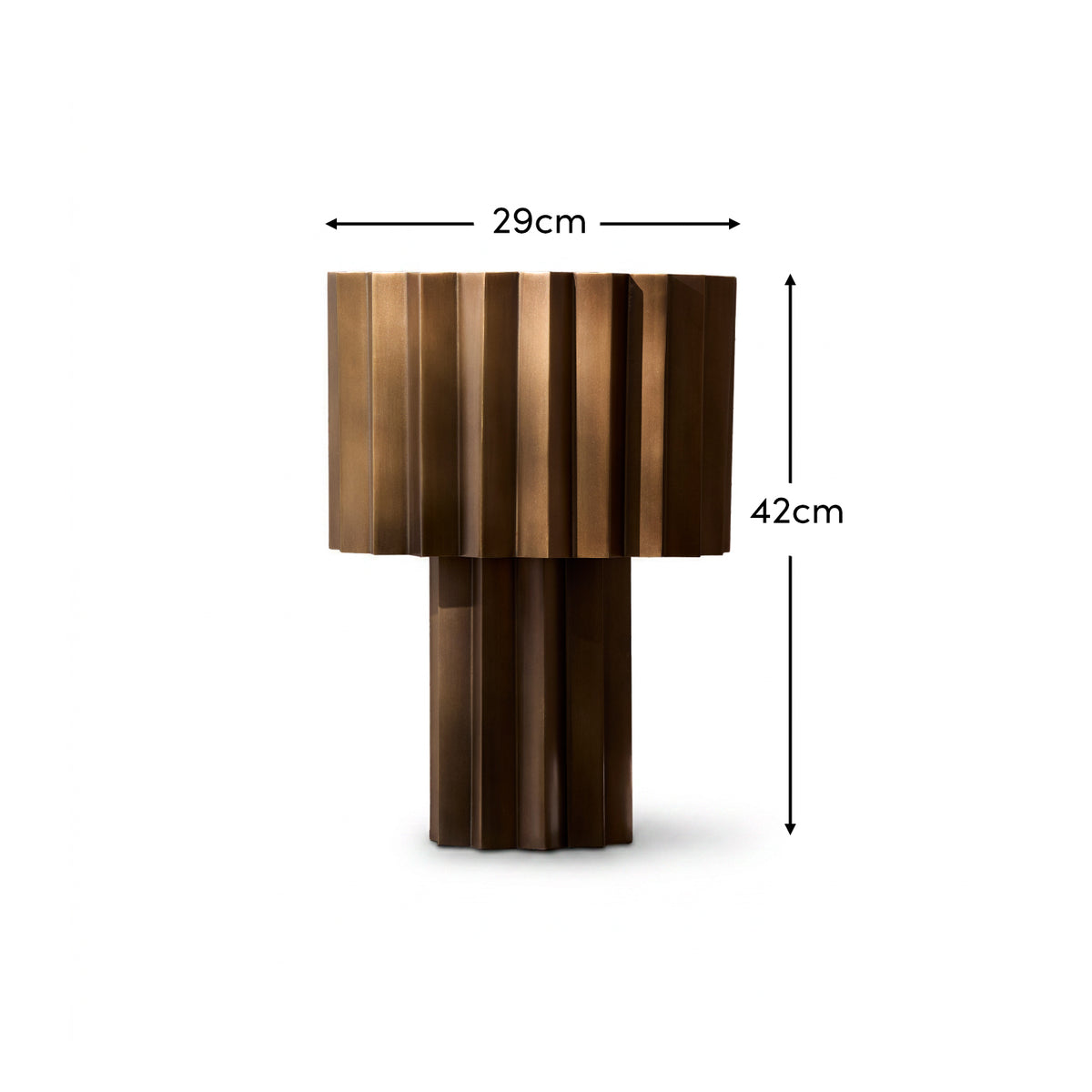 Crovie 42cm Metal Table Lamp - Black Bronze - Laura James 