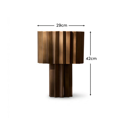 Crovie 42cm Metal Table Lamp - Black Bronze - Laura James 