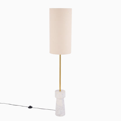 Tiree White Marble Floor Lamp Base - 97cm - Laura James 