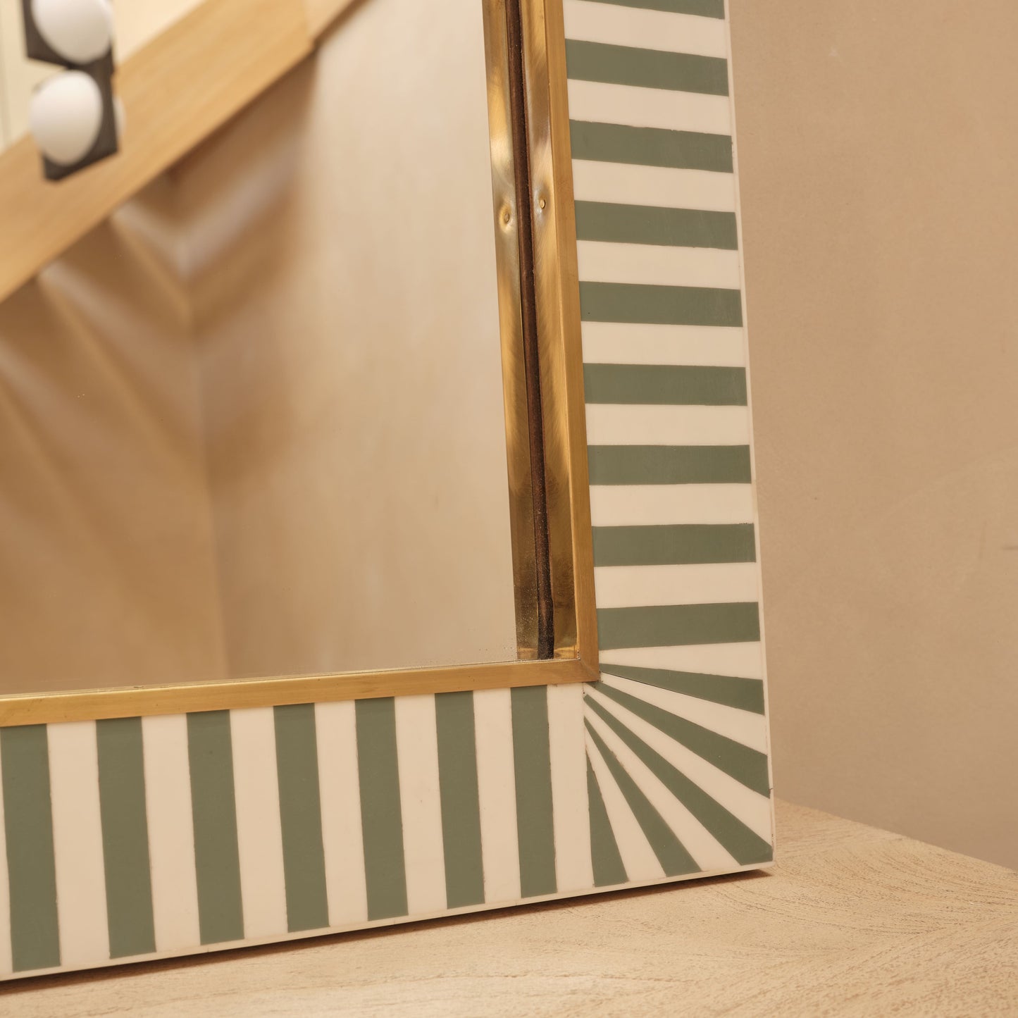 Dartington 80x70cm Arch Wall Mirror - Olive Green - Laura James 
