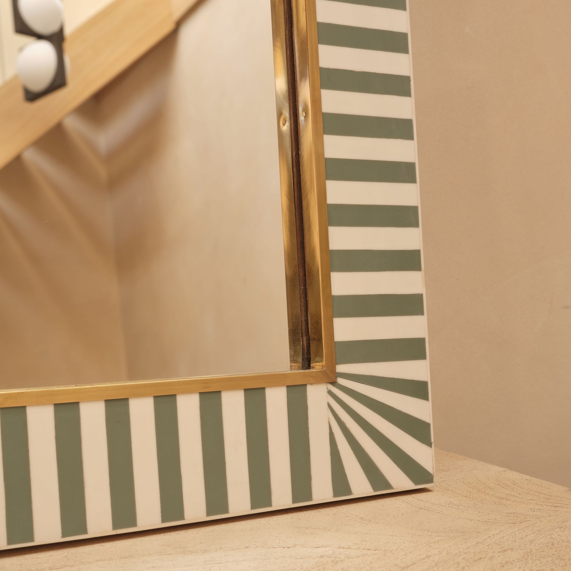 Dartington 80x70cm Arch Wall Mirror - Olive Green - Laura James 