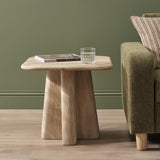 Bastian 50cm Square Side Table - Limewash - Laura James 