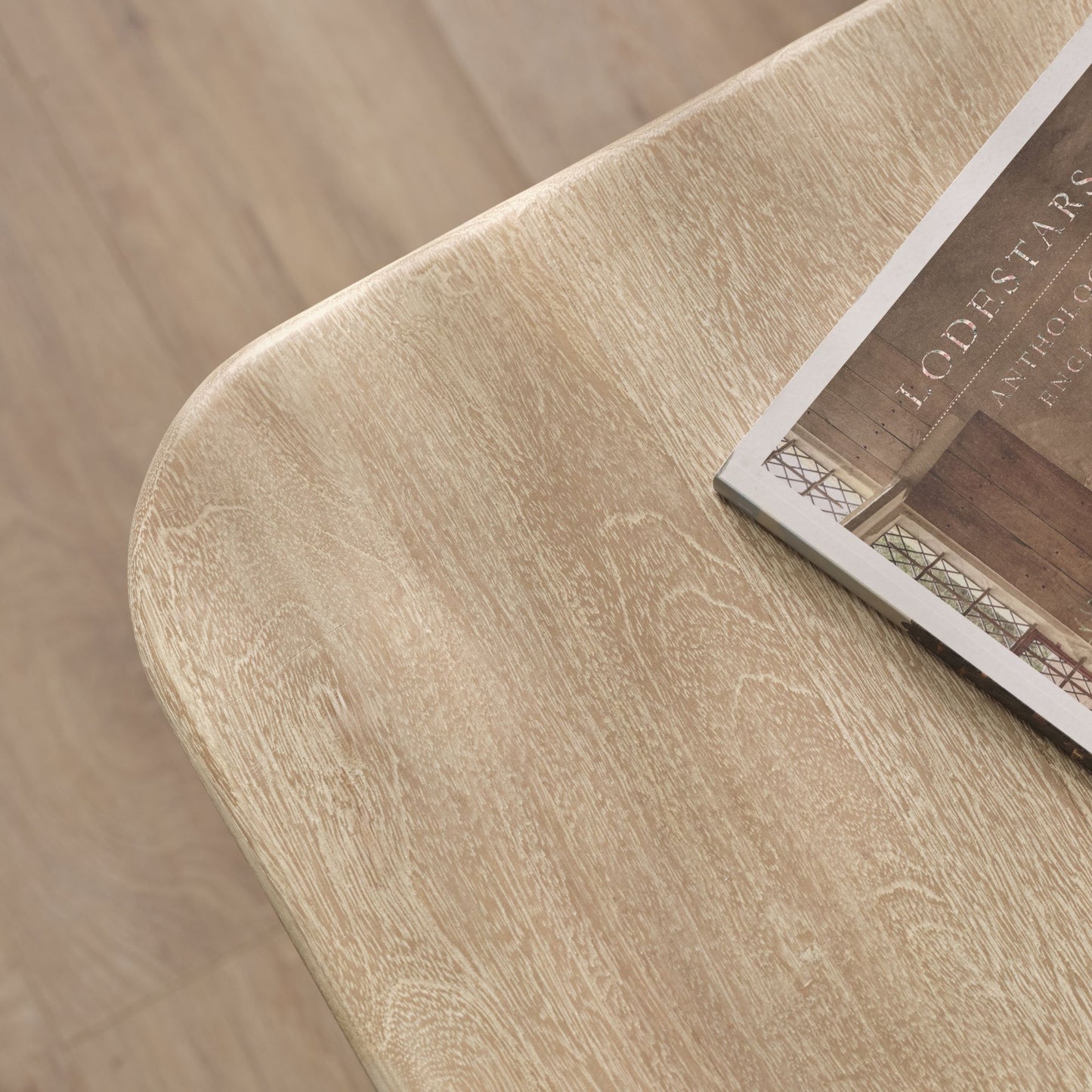 Bastian 50cm Square Side Table - Limewash - Laura James 