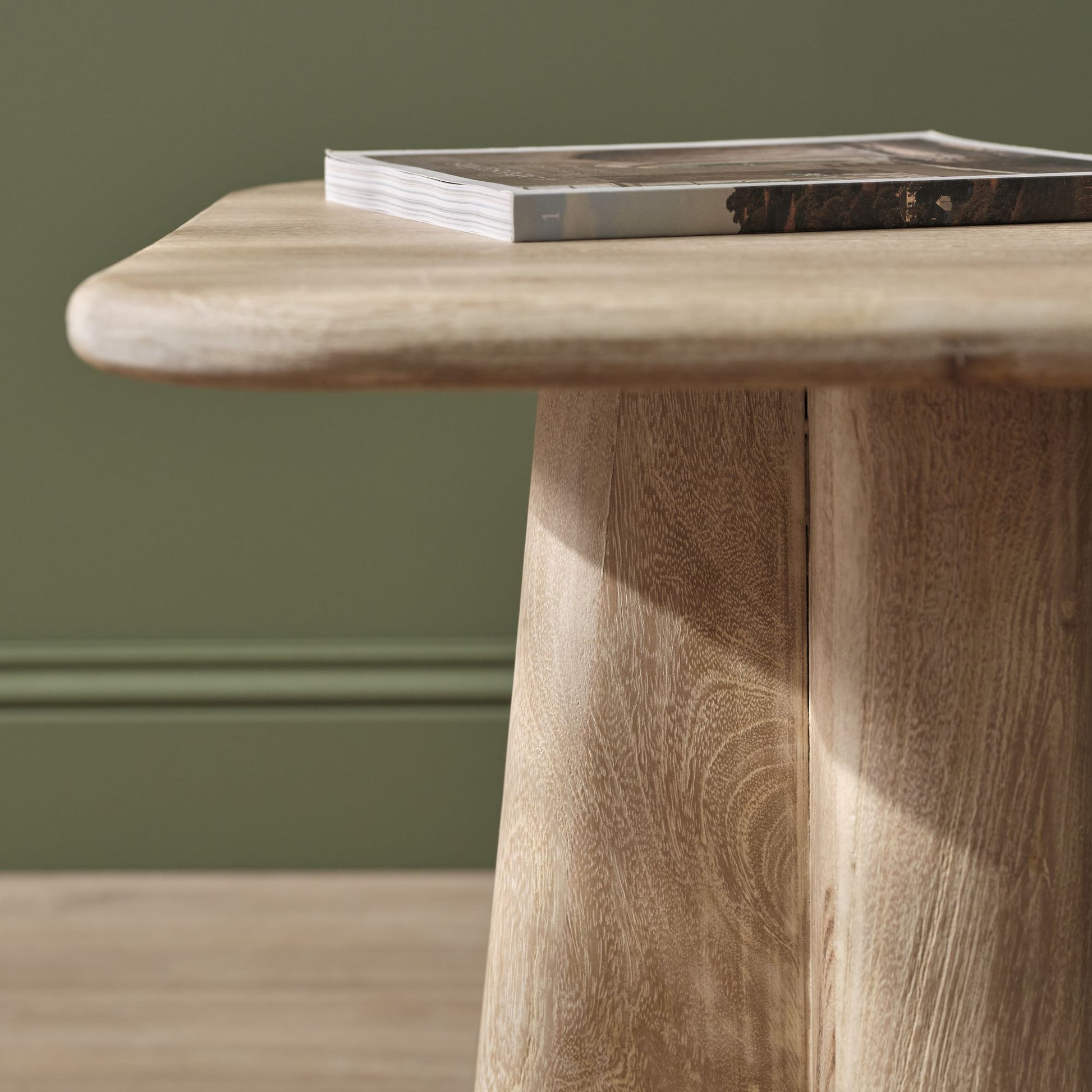 Bastian 50cm Square Side Table - Limewash - Laura James 
