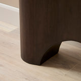Octavia 110cm Oval Console Table - Coffee Brown Mango Wood - Laura James 
