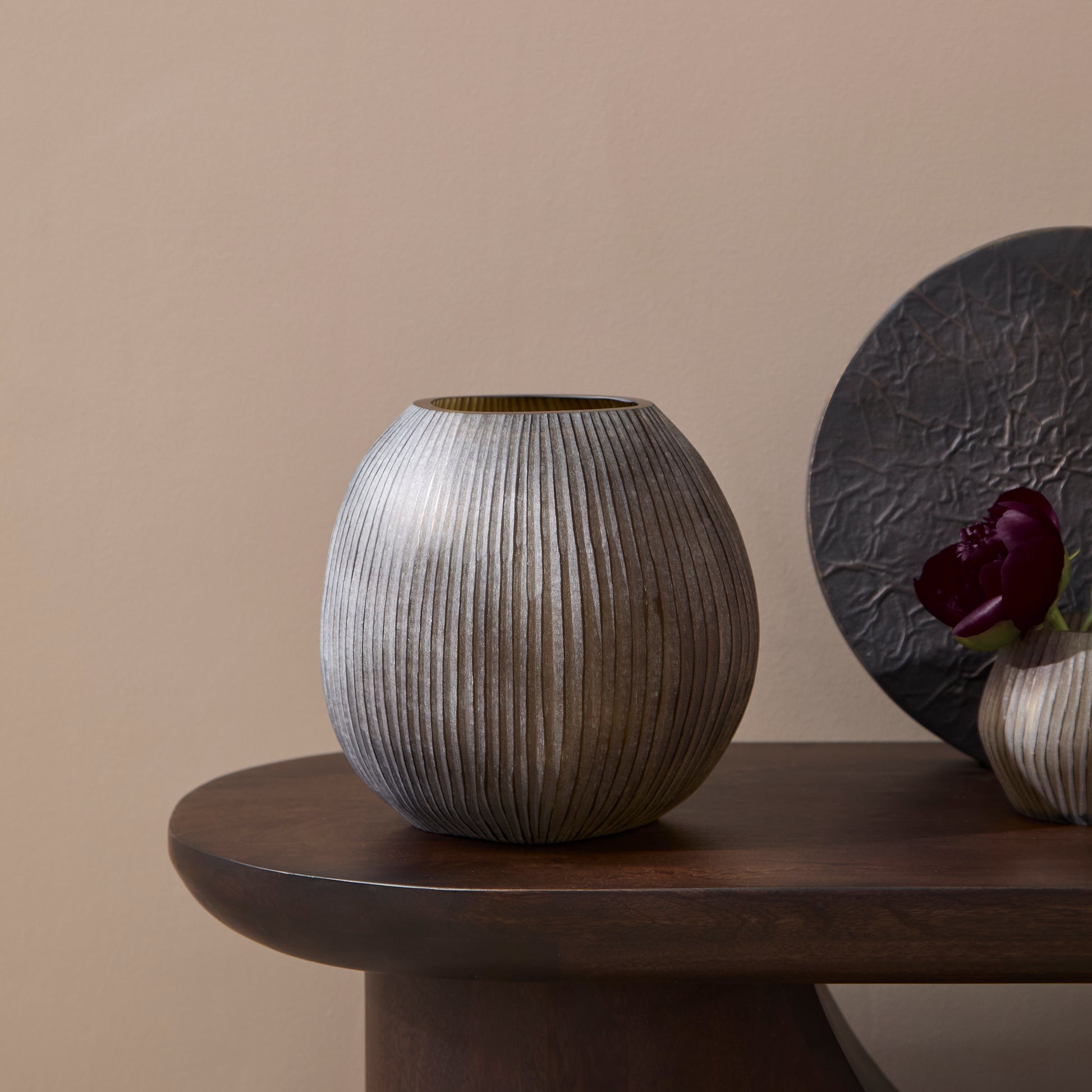 Torcello 13.5cm Glass Vase - Driftwood - Laura James 