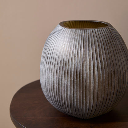 Torcello 13.5cm Glass Vase - Driftwood - Laura James 