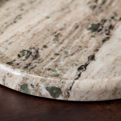 Tiree 26cm Round Tray - Beige Marble - Laura James 