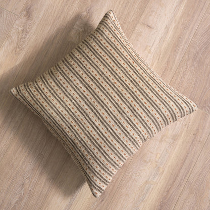 Seaton 57x57cm Cushion Cover - Natural and Mustard - Laura James 