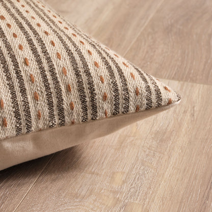Seaton 57x57cm Cushion Cover - Natural and Mustard - Laura James 