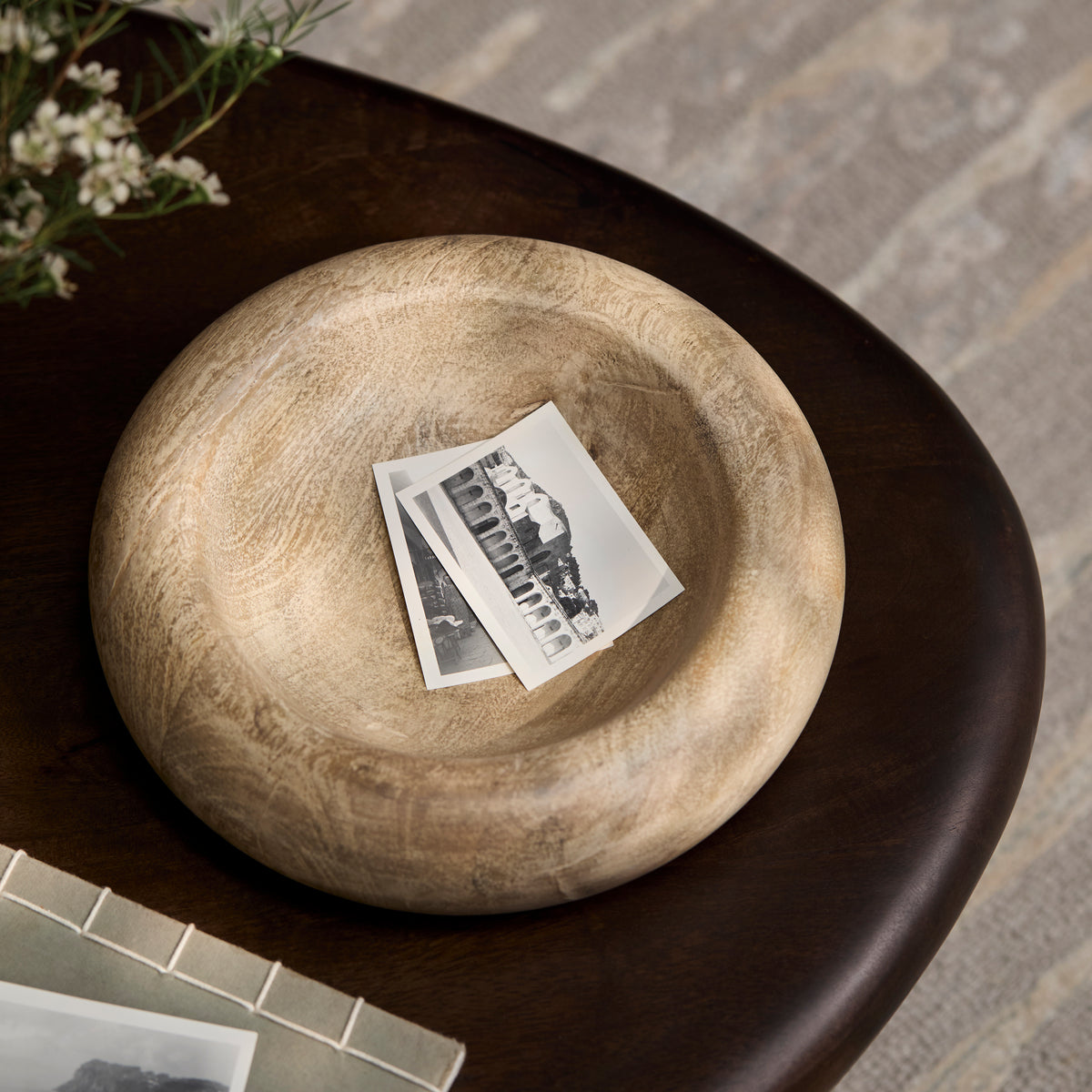 Yattendon 25cm Bowl - Chalked Mango Wood - Laura James 