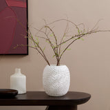 Vetralla 20cm Glass Vase - White - Laura James 