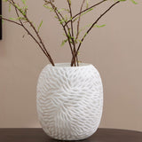 Vetralla 20cm Glass Vase - White - Laura James 