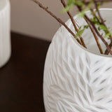 Vetralla 20cm Glass Vase - White - Laura James 