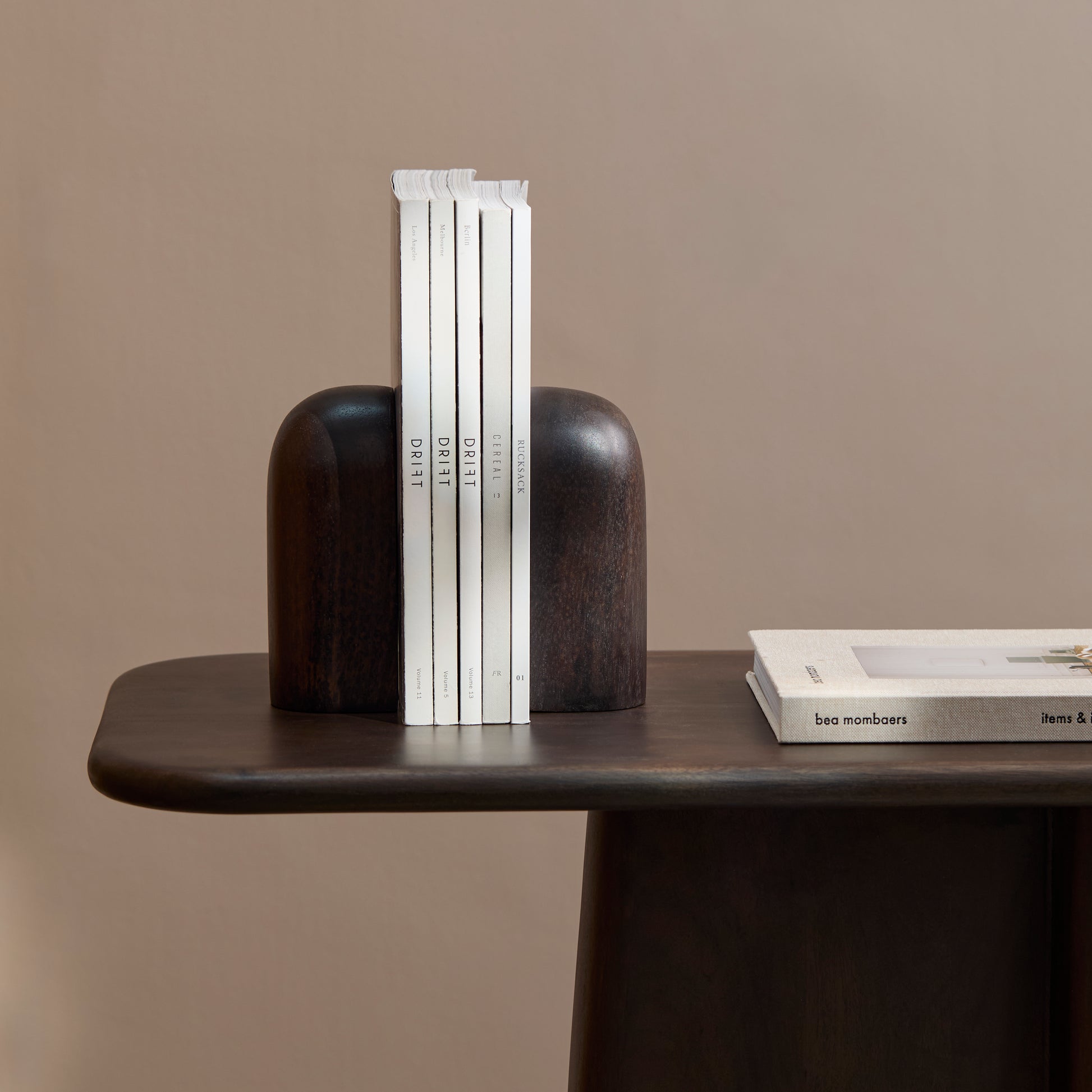 Yattendon 17cm Bookend Set of 2 - Coffee Brown Mango Wood - Laura James 