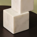 Tiree 23cm Abstract Ornament - White Marble - Laura James 