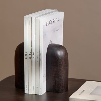 Yattendon 17cm Bookend Set of 2 - Coffee Brown Mango Wood - Laura James 