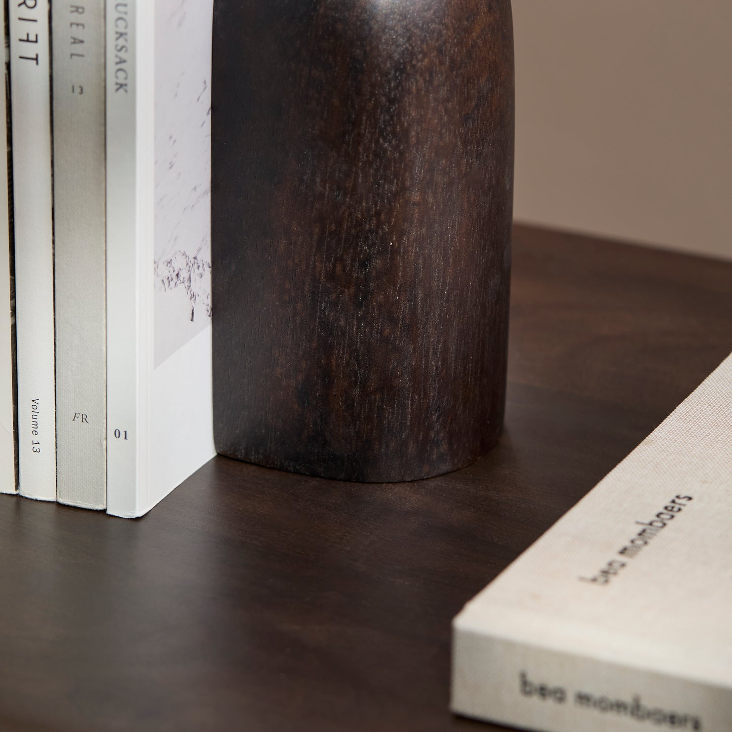 Yattendon 17cm Bookend Set of 2 - Coffee Brown Mango Wood - Laura James 