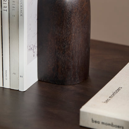 Yattendon 17cm Bookend Set of 2 - Coffee Brown Mango Wood - Laura James 
