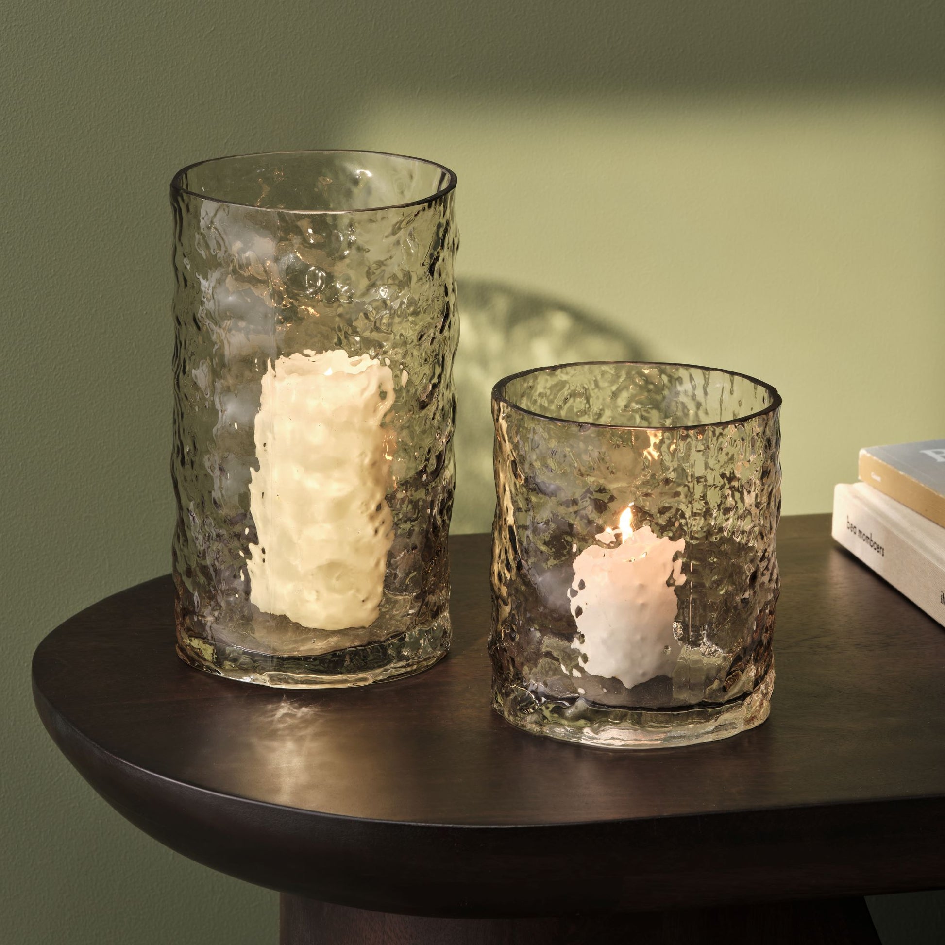 Fiorana 13cm Glass Hurricane - Driftwood - Laura James