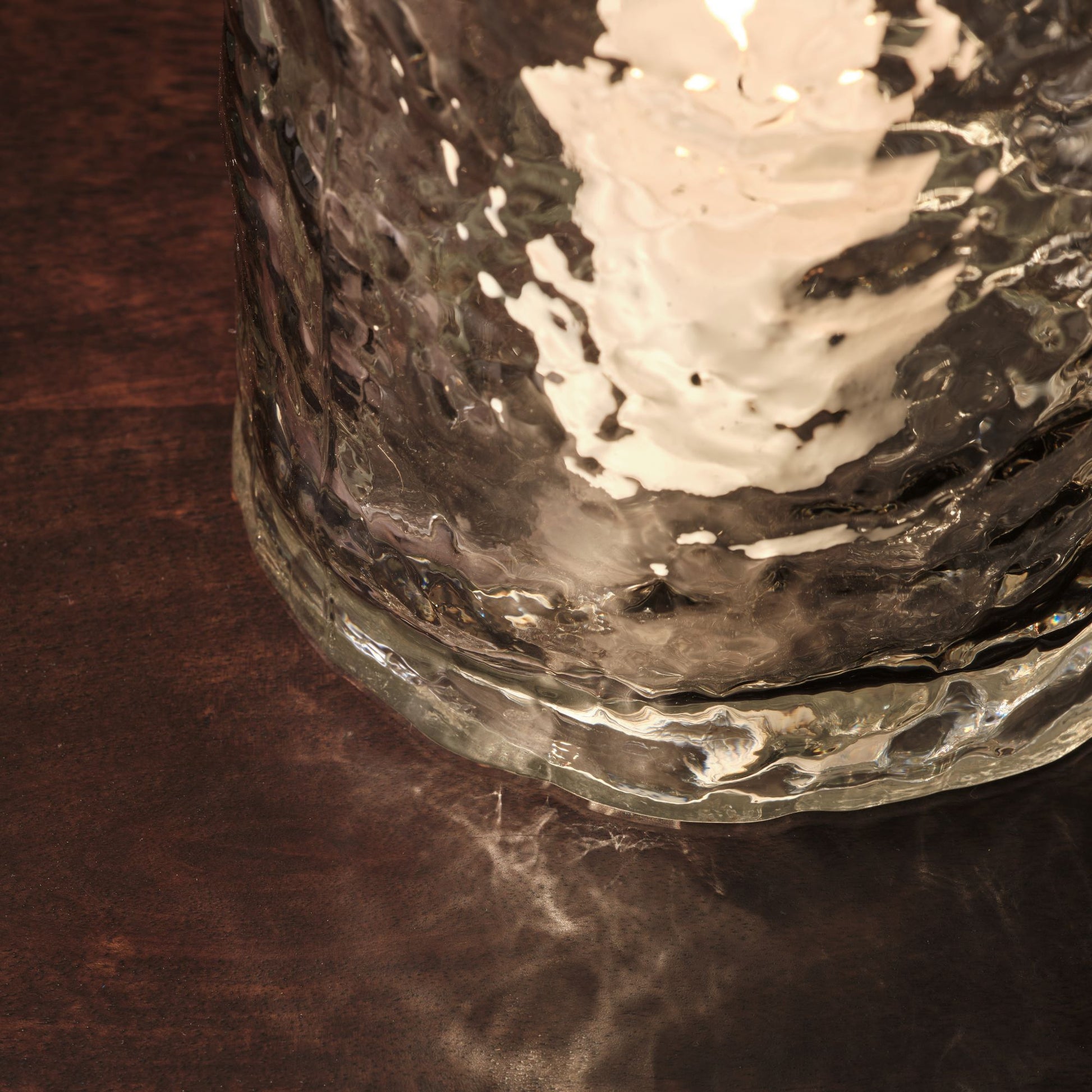 Fiorana 13cm Glass Hurricane - Driftwood - Laura James