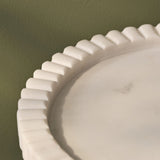 Tiree 25cm Round Cake Stand - White Marble - Laura James 