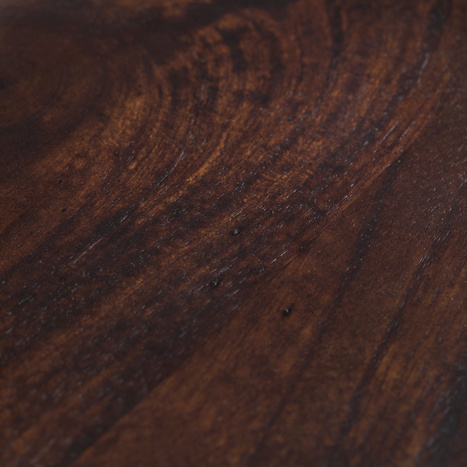 Alder 30cm Wooden Cake Stand - Coffee Brown Mangowood - Laura James 