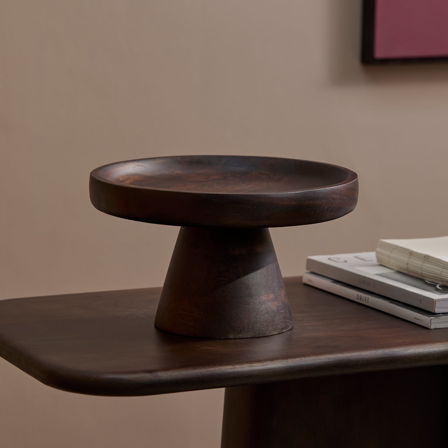 Boswell 28cm Tray - Coffee Brown Mango Wood - Laura James 
