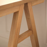 Sabina 100cm Rectangular Desk - Whitewash Oak - Laura James 