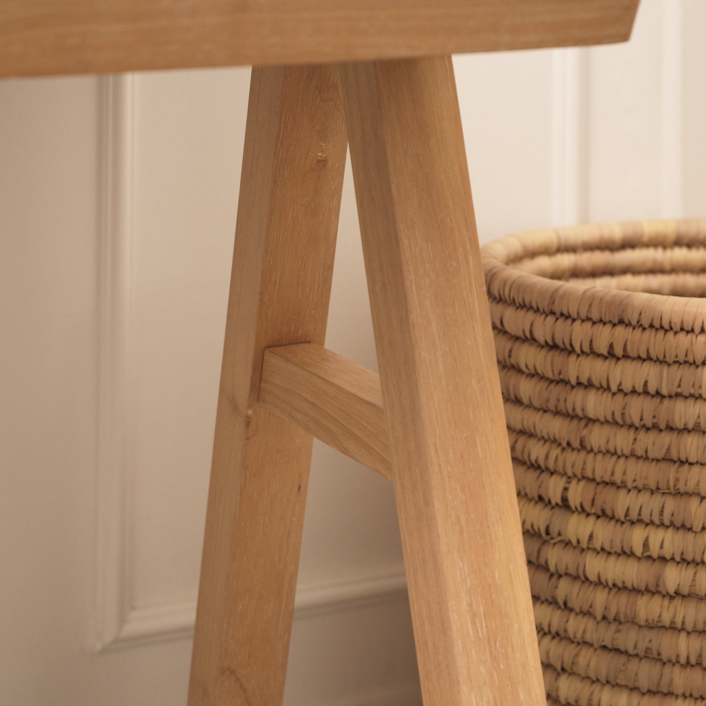 Sabina 100cm Rectangular Desk - Whitewash Oak - Laura James 