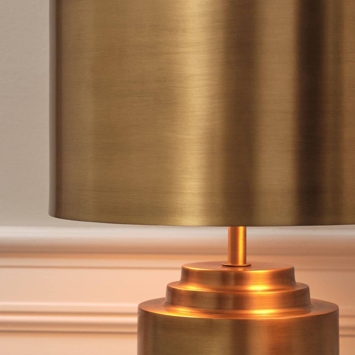 Elterwater 40cm Metal Table Lamp - Heirloom Brass - Laura James 