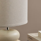 Chesil 29cm Table Lamp - Off White with Alabaster White Linen Shade
