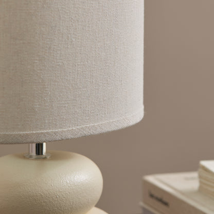 Chesil 29cm Table Lamp - Off White with Alabaster White Linen Shade